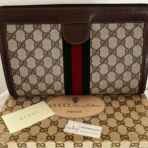 Gucci Supreme Clutch Web Stripe Accessory Collection Vintage Box 1970s–Early 80s
